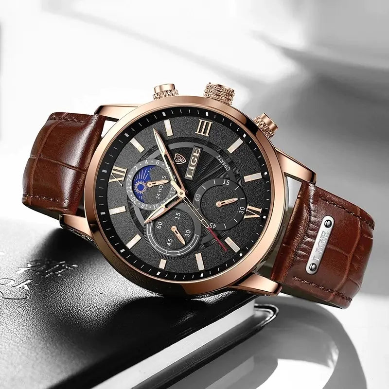 Montre Étanche Multifonctionnelle en Quartz LIGE 2021