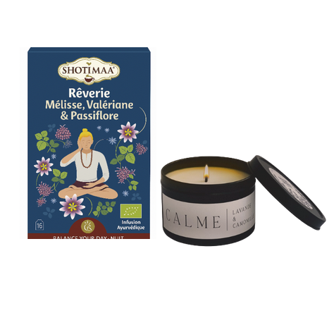 Coffret Détente – Tisane & Bougie parfumée
