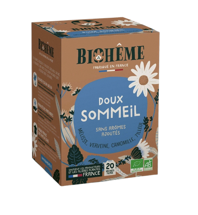 Infusion Bio Doux Sommeil – Mélisse, Verveine, Camomille, Tilleul