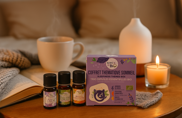 Coffret Sommeil Bio – Trio d’Huiles Essentielles Naturelles