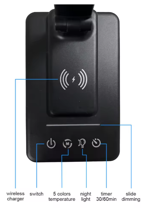 Lampe LED pliante USB pour bureau et étude