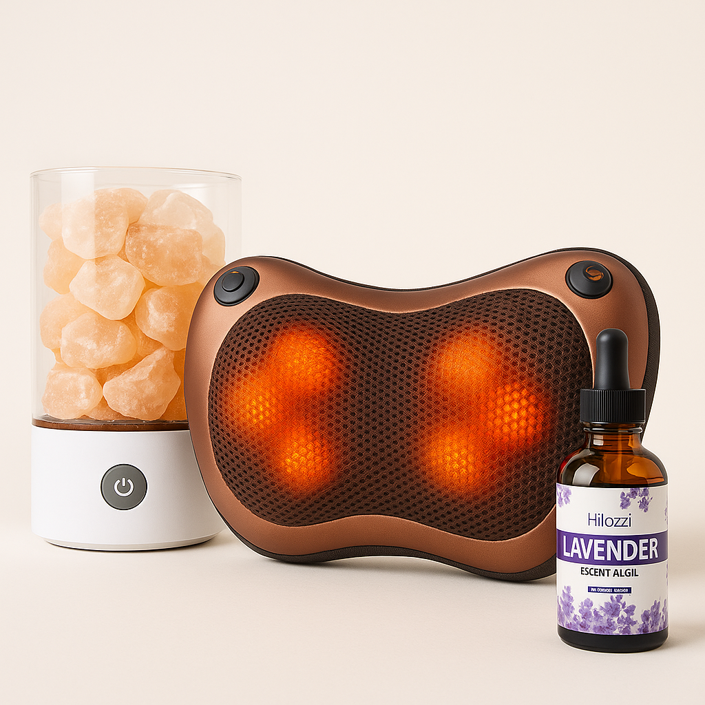 Pack Détente Suprême – Massage Classique ou Premium, Lampe & Huiles Essentielles