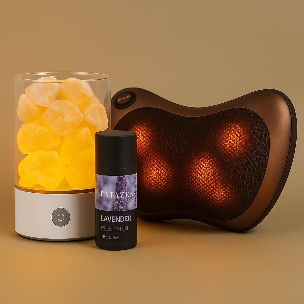Pack Détente Suprême – Massage Classique ou Premium, Lampe & Huiles Essentielles