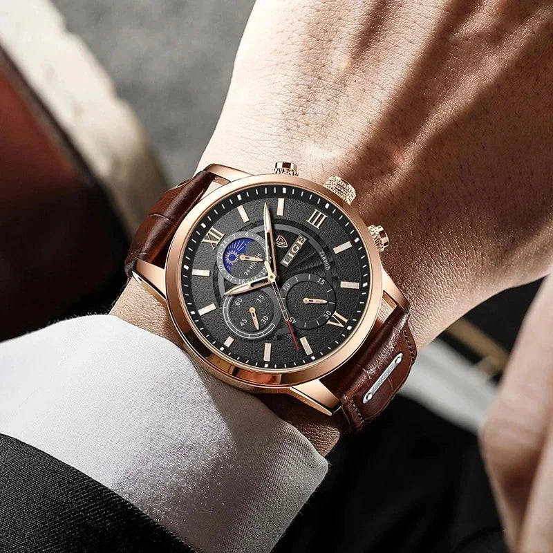 Montre Étanche Multifonctionnelle en Quartz LIGE 2021