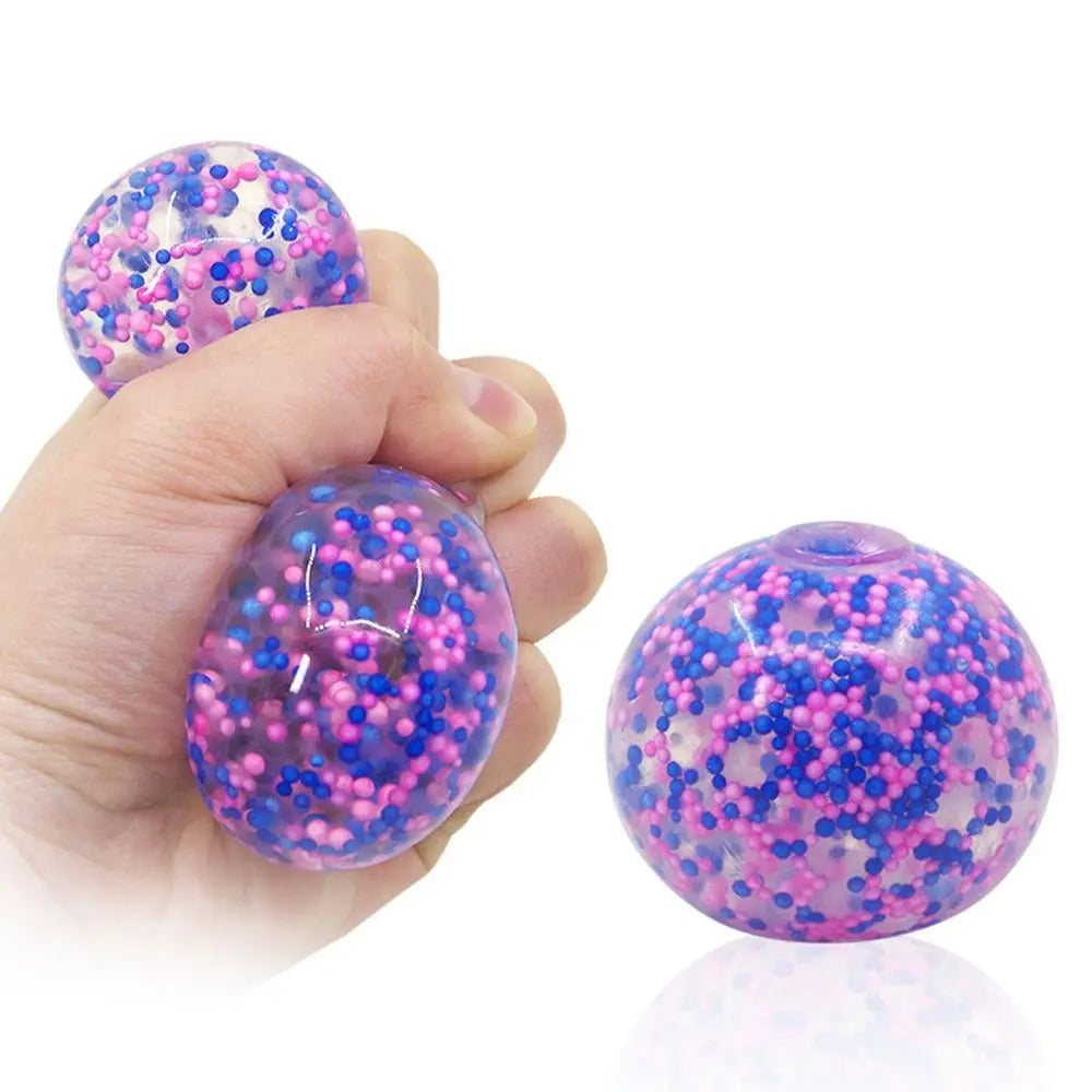 Balle Anti-Stress Sensorielle à Presser – Perles d’Eau Colorées pour Enfants et Adultes
