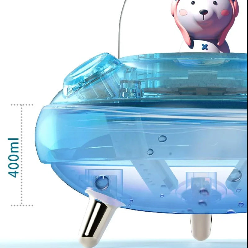 Humidificateur USB Double Jet 400ml – Silencieux & LED