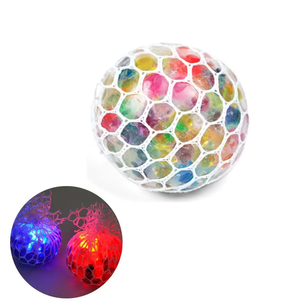 Balle Anti-Stress Sensorielle à Presser – Perles d’Eau Colorées pour Enfants et Adultes