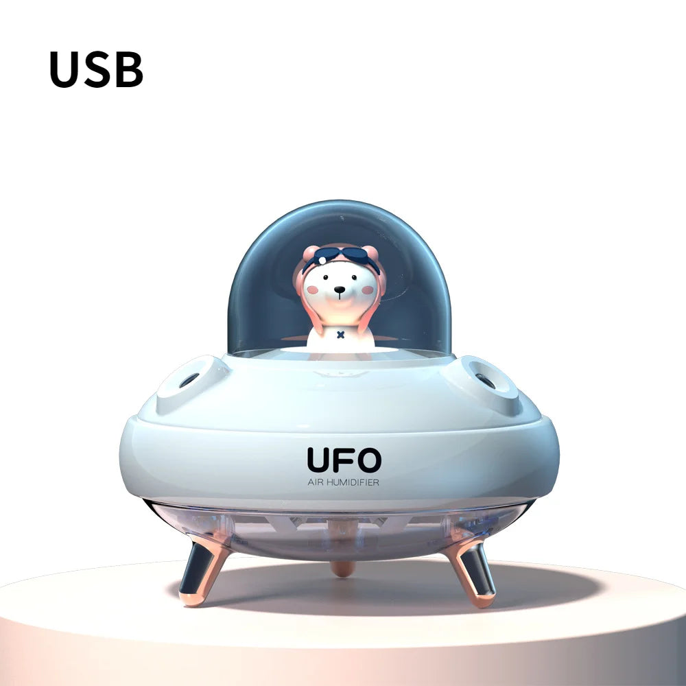 Humidificateur USB Double Jet 400ml – Silencieux & LED