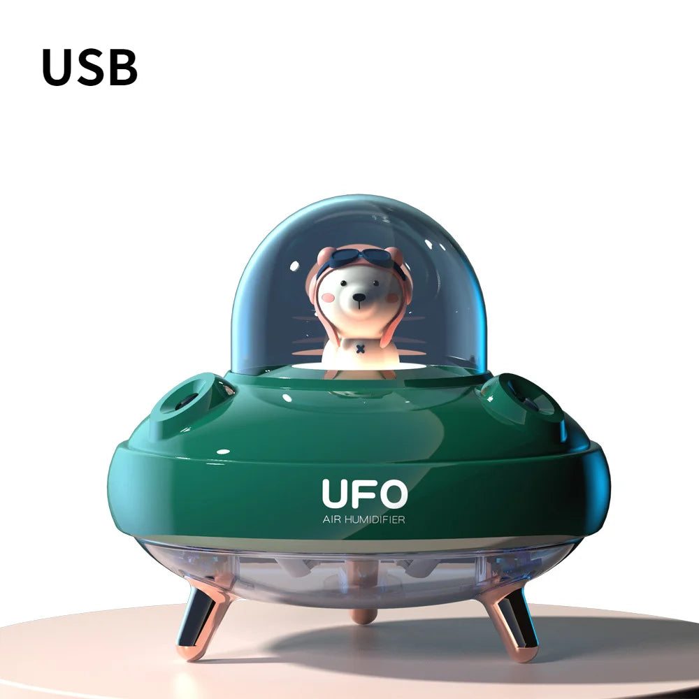 Humidificateur USB Double Jet 400ml – Silencieux & LED