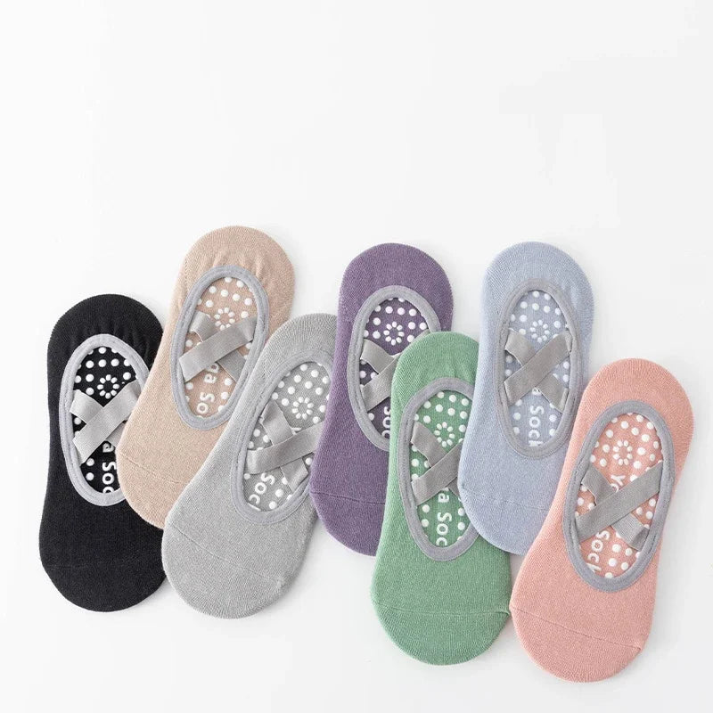 Chaussettes Antidérapantes Femme – Yoga, Pilates & Fitness