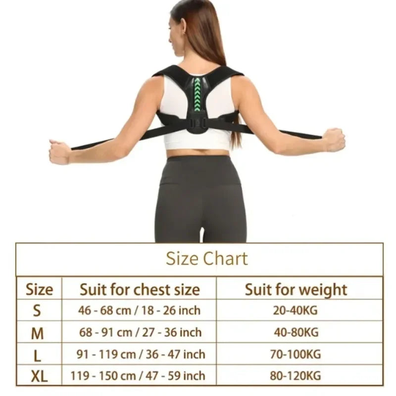 Correcteur de Posture Ajustable – Ceinture de Dos & Épaules Unisexe
