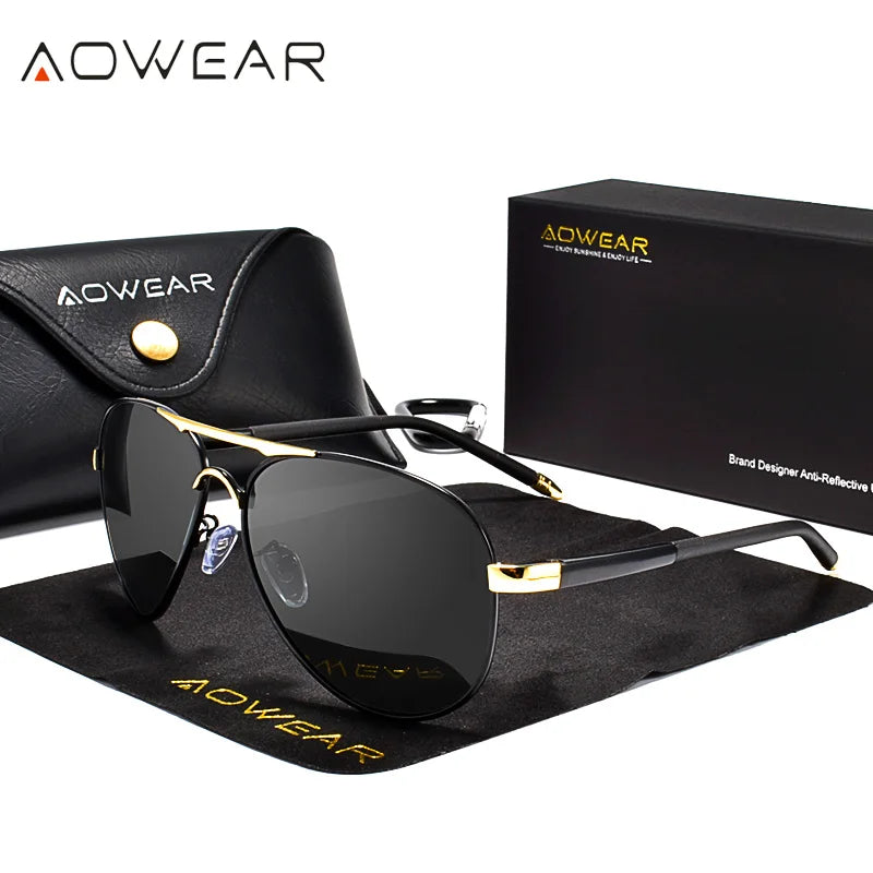 Lunettes de Soleil AOWEAR Homme Polarisées Confort Premium