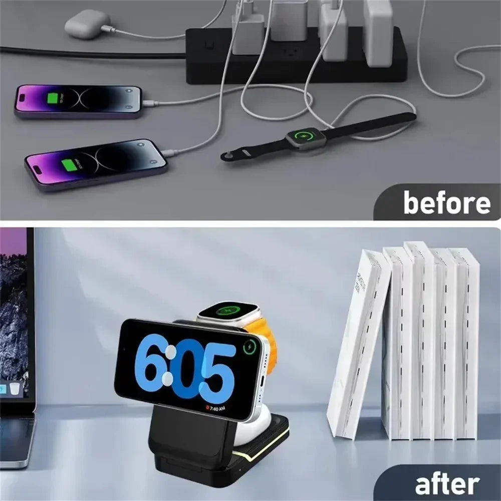 Station MagSafe 30W Pliable – iPhone, Watch & AirPods