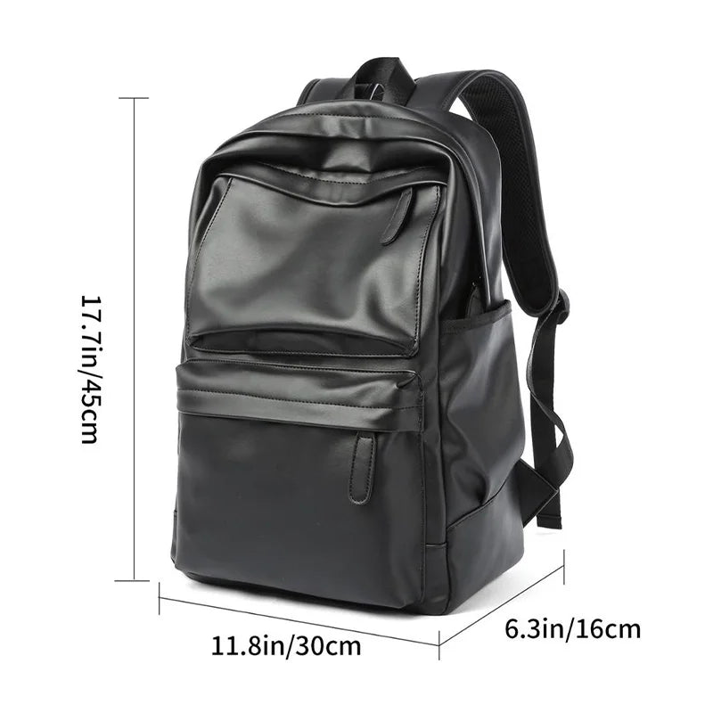 Sac à dos homme cuir PU étanche 14"