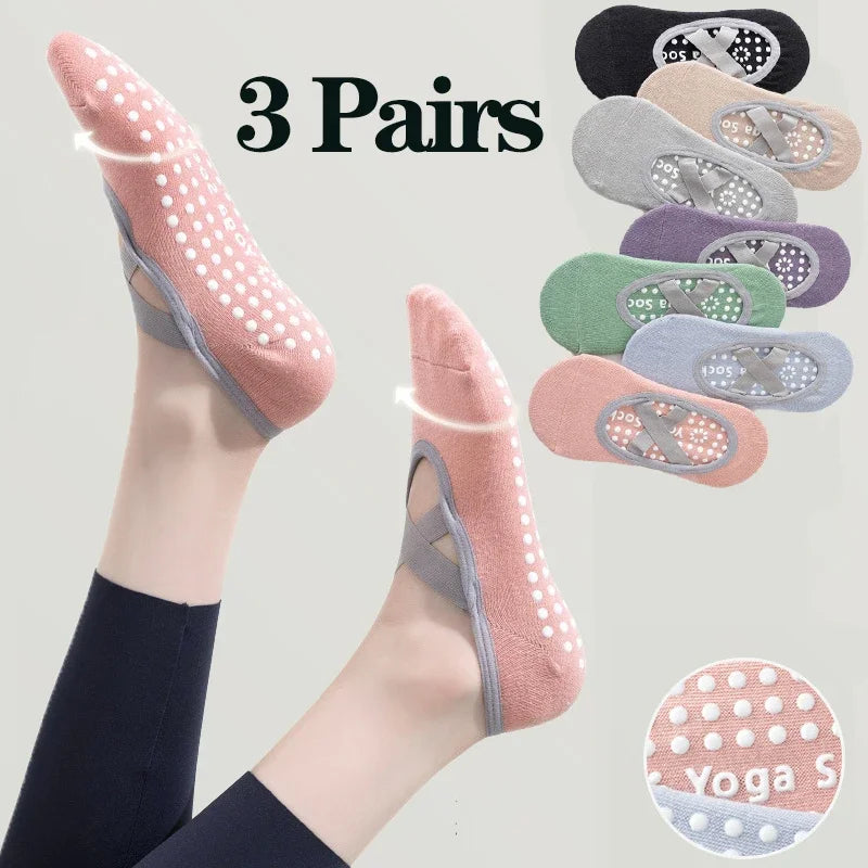 Chaussettes Antidérapantes Femme – Yoga, Pilates & Fitness
