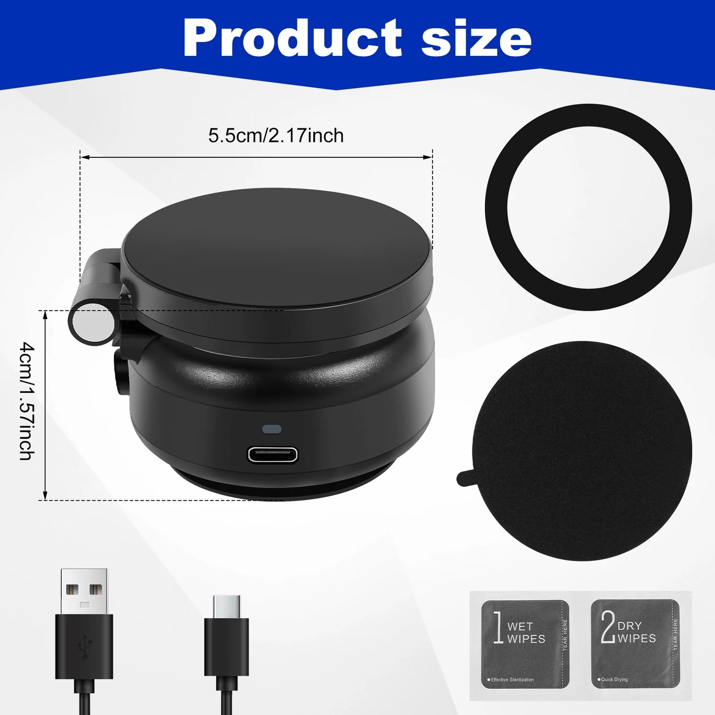 Support Téléphone Magnétique 360° à Ventouse – Universel & Pliable