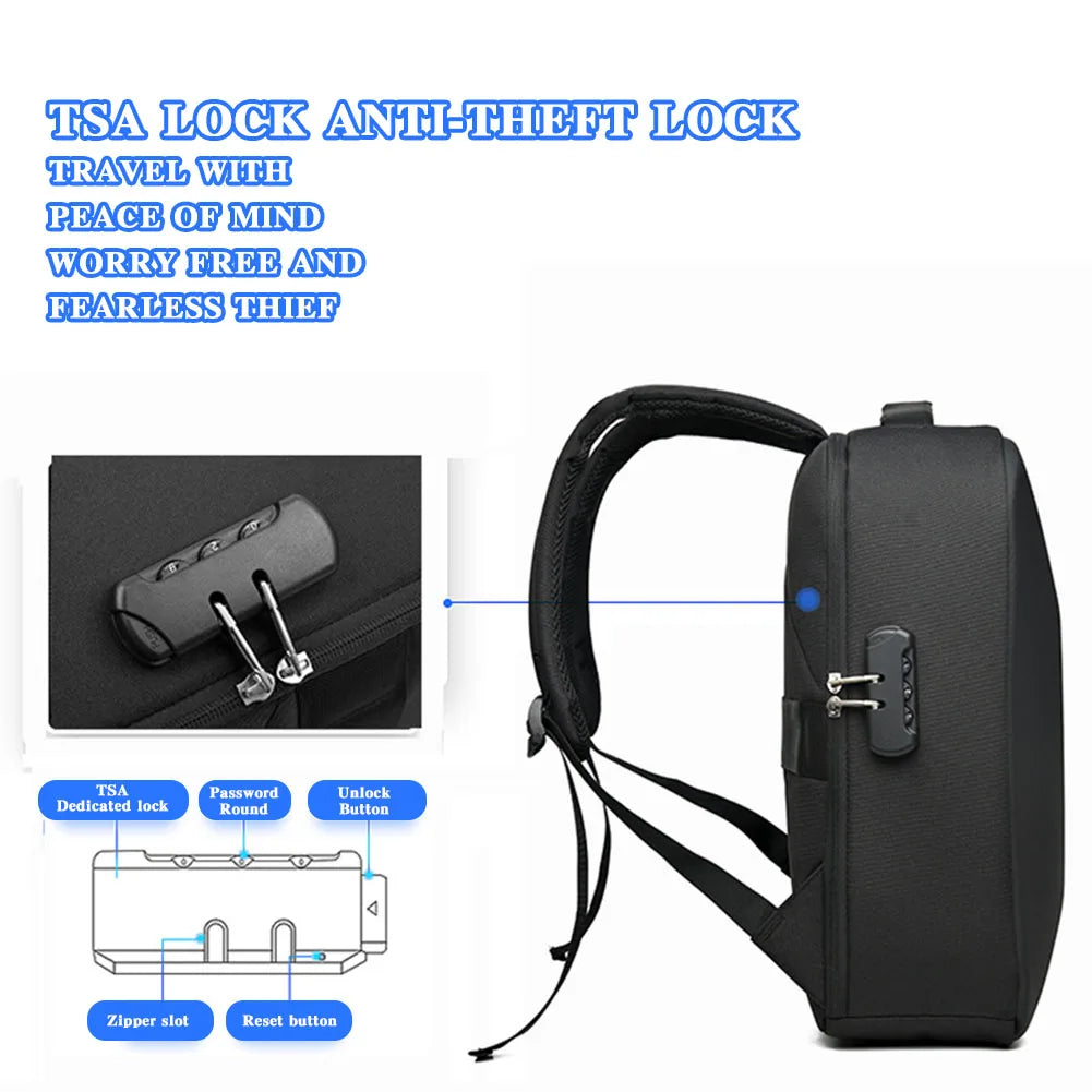 Sac à dos homme USB antivol étanche – EVA