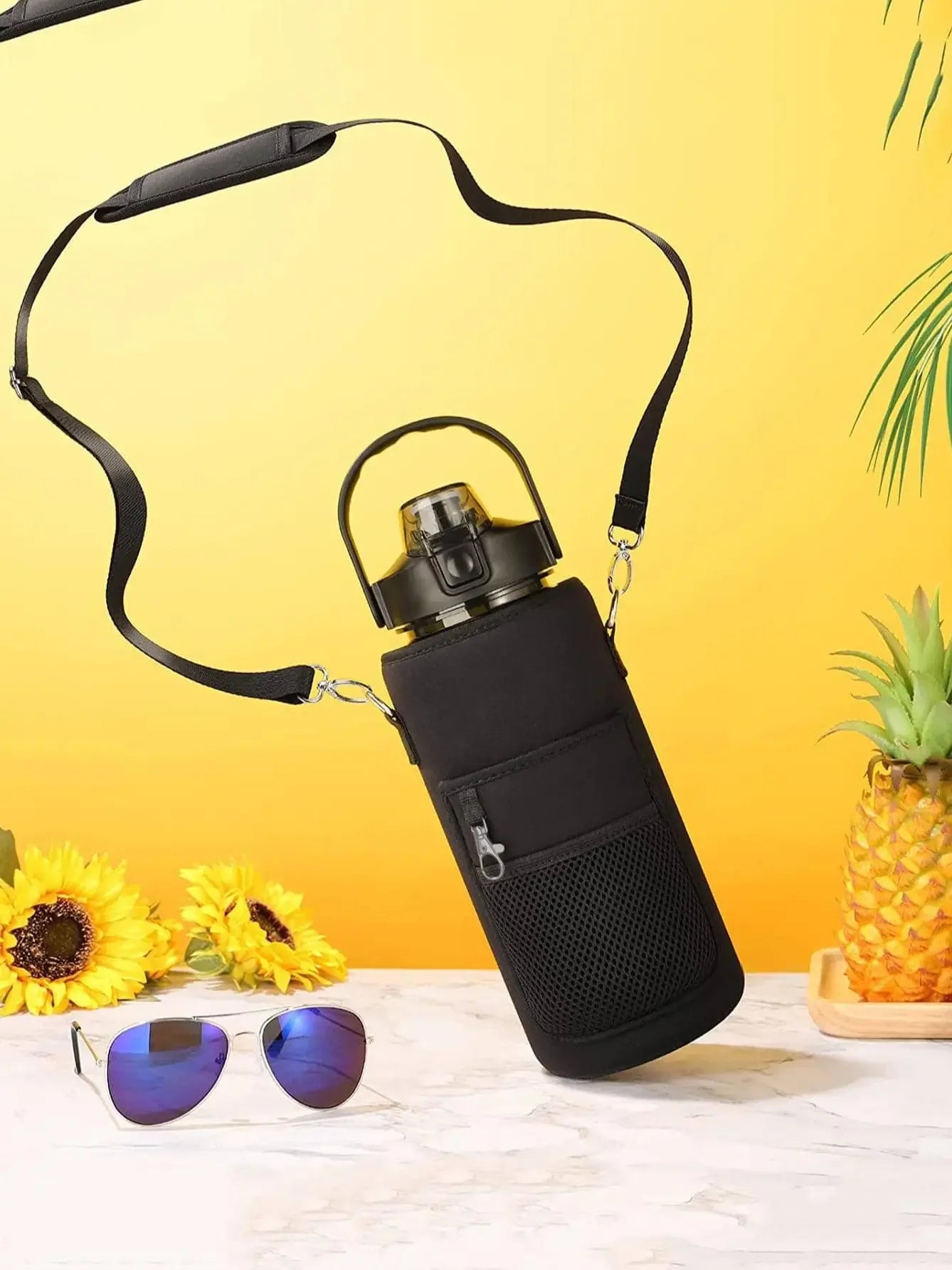 Housse Bouteille Néoprène Avec Sangle Réglable | Porte-Bouteille Épaule
