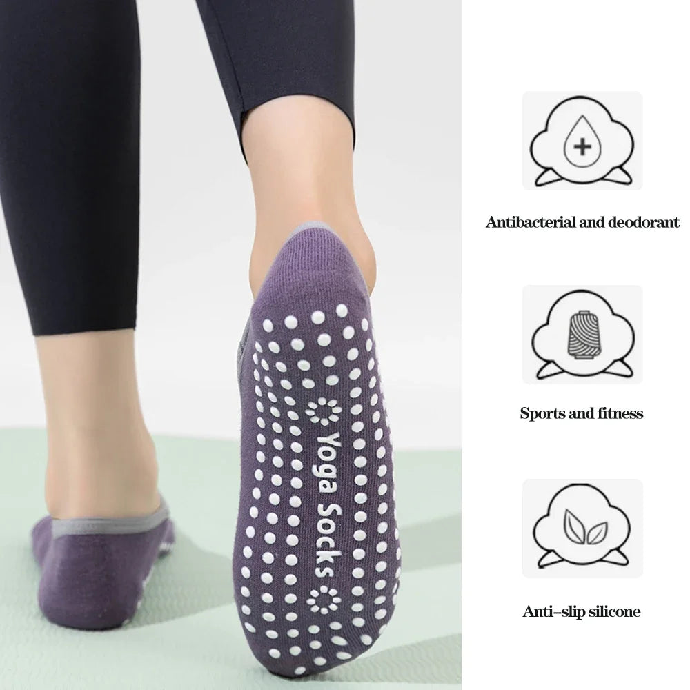 Chaussettes Antidérapantes Femme – Yoga, Pilates & Fitness