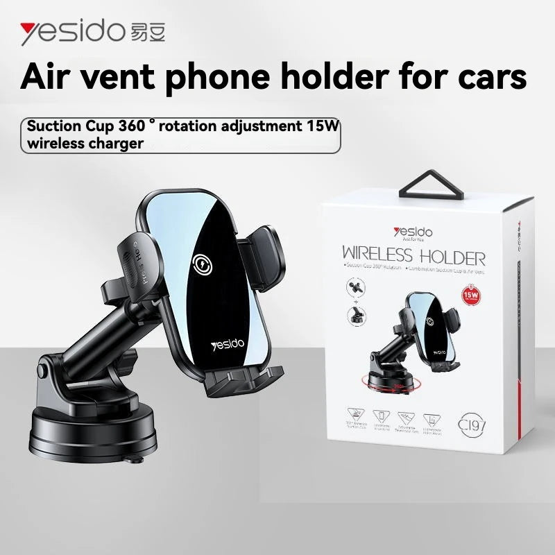 Support voiture Yesido – Charge sans fil rapide