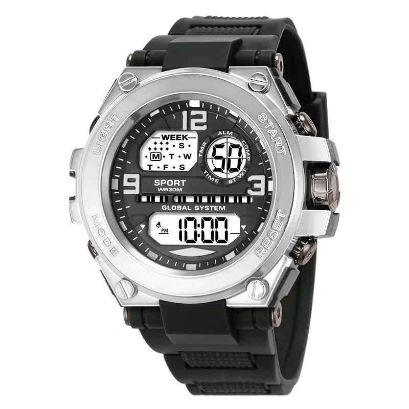 Montre Sport Homme Digitale – Étanche 30M & Look Militaire