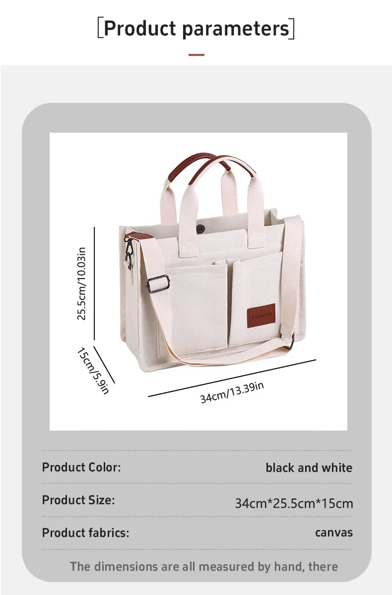 Sac tote canvas femme – moyen & polyvalent