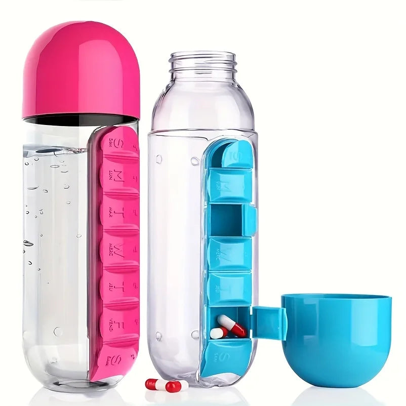 Gourde avec Pilulier Intégré – Pratique pour Sport & Voyage