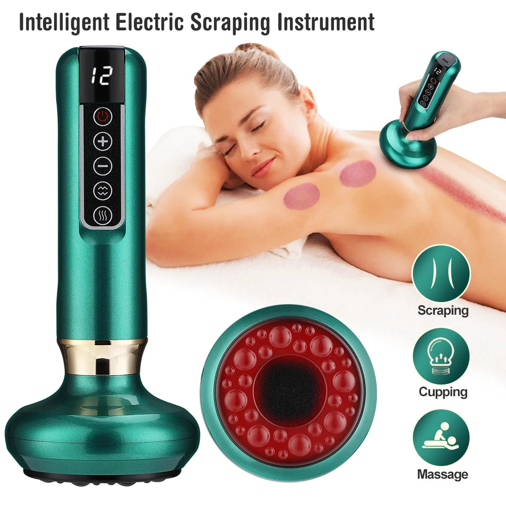 Appareil de Massage 3-en-1 – Ventouse, Chauffage & Gua Sha