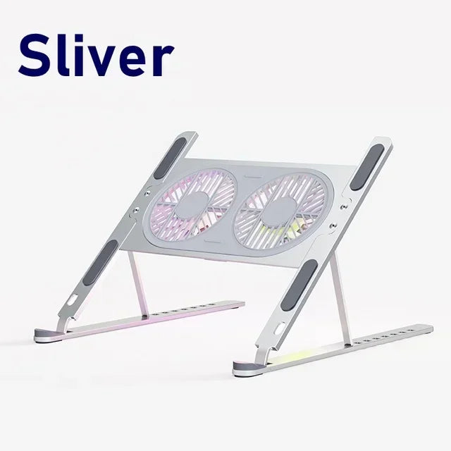 Support Ordinateur Portable Aluminium avec Ventilateur