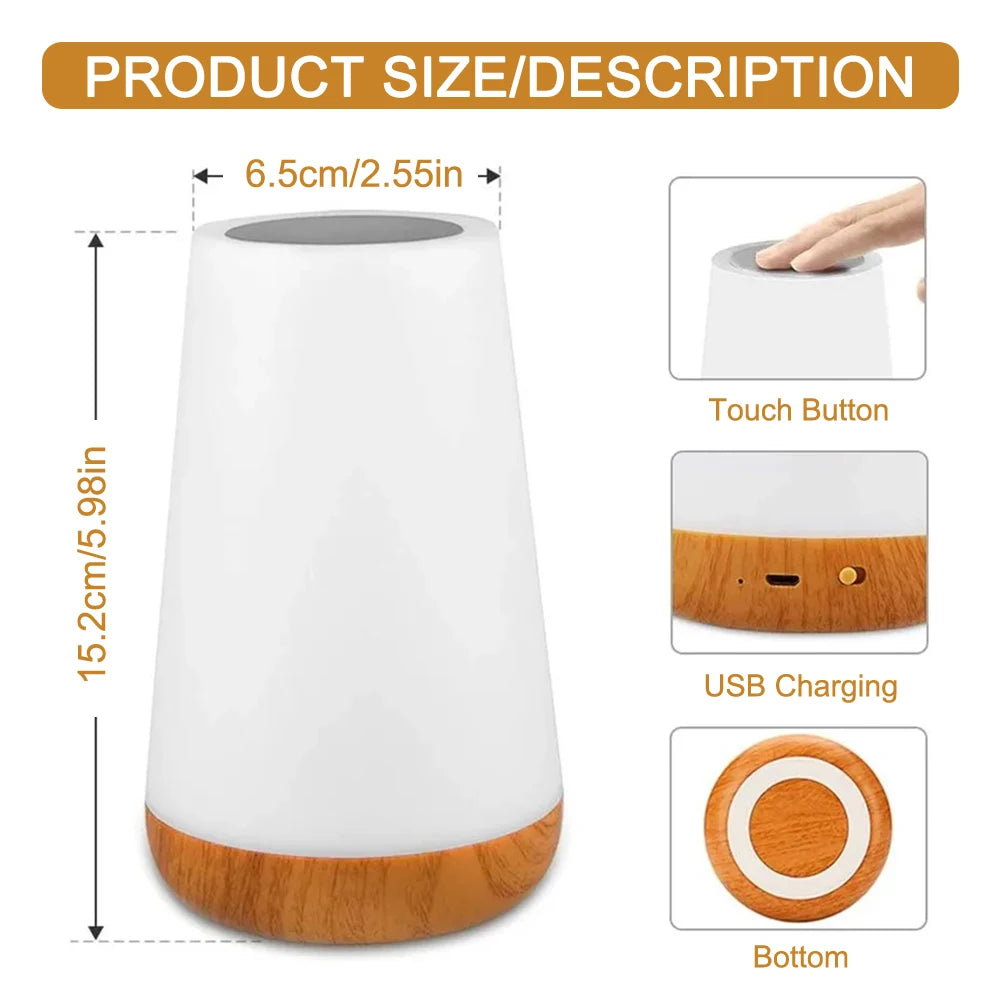 Lampe LED Tactile 13 Couleurs – Rechargeable & Télécommande