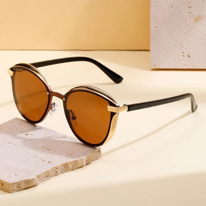 Lunettes de Soleil Femme Polarisées Rondes – Élégance Luxe