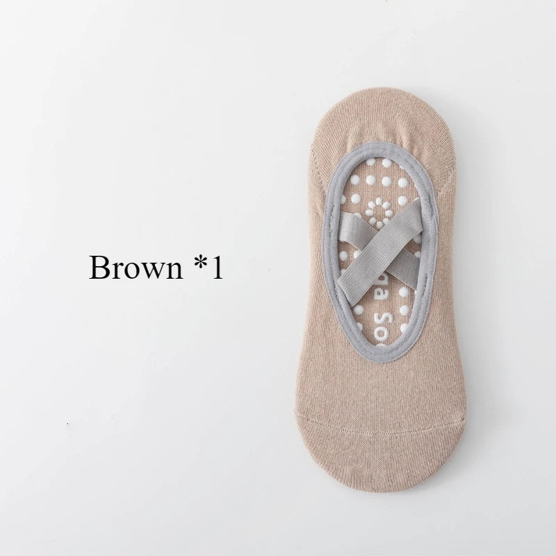 Chaussettes Antidérapantes Femme – Yoga, Pilates & Fitness