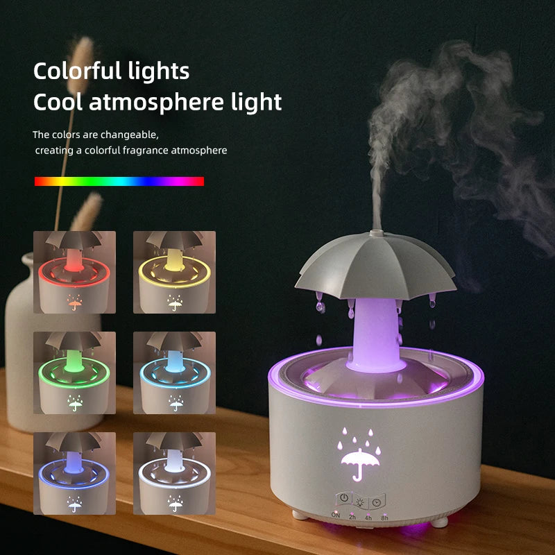 Diffuseur Raindrop LED 300ml – Brume & Télécommande