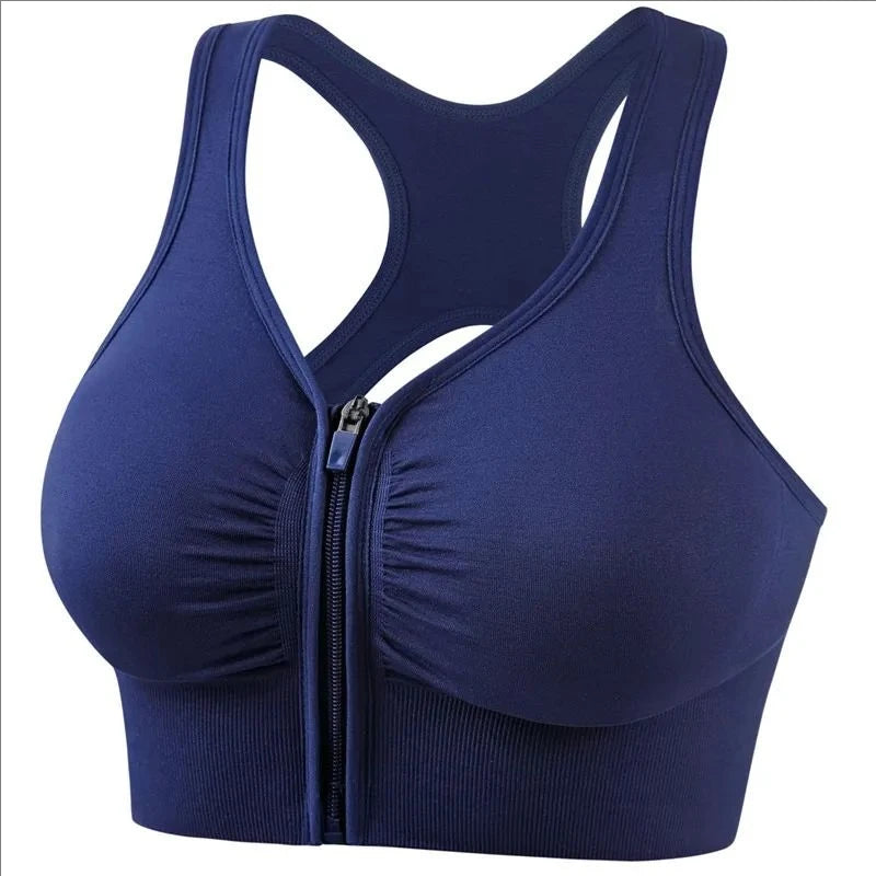 Brassière de Sport Zippée Femme Yoga & Fitness | Respirante