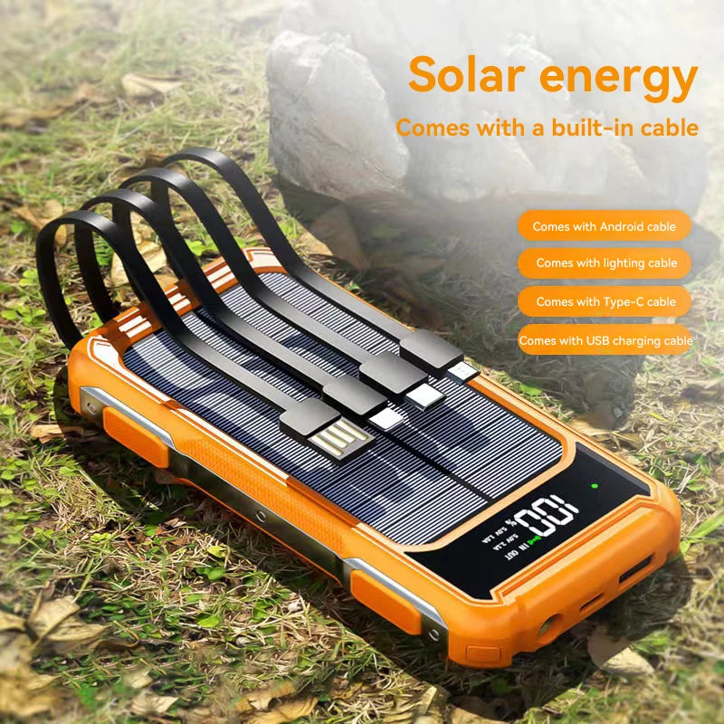 Batterie Solaire 10000mAh – Charge Rapide & Écran LED