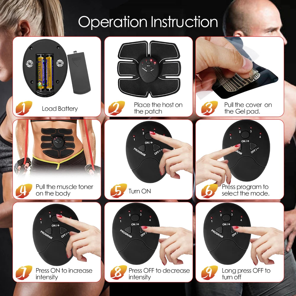 Stimulateur Musculaire EMS Sans Fil – Fessiers & Abdominaux