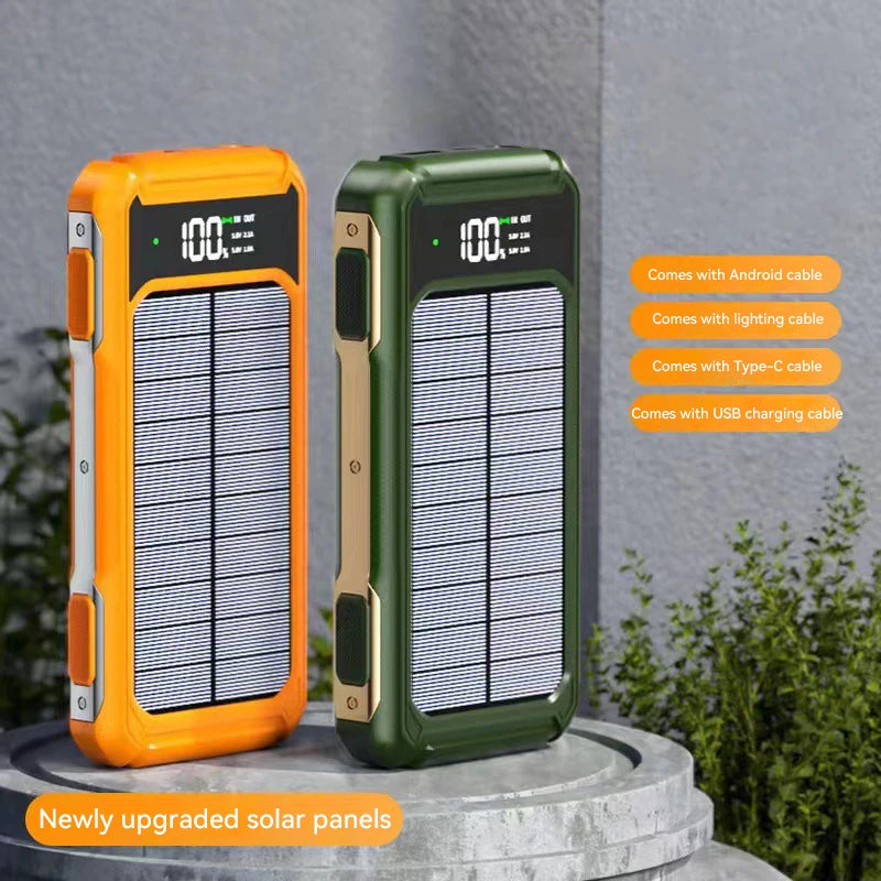 Batterie Solaire 10000mAh – Charge Rapide & Écran LED