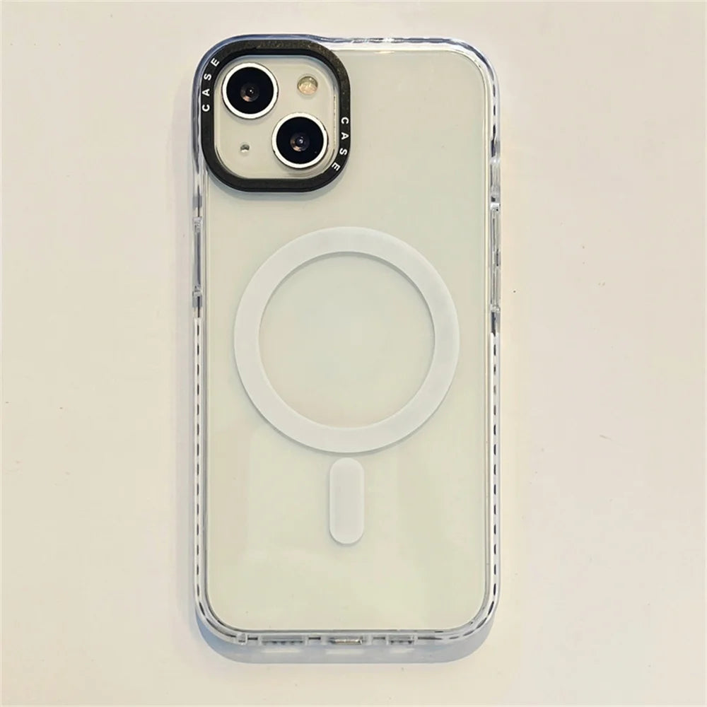 Coque Transparente Magnétique MagSafe pour iPhone 13 à 15 – Pro / Pro Max