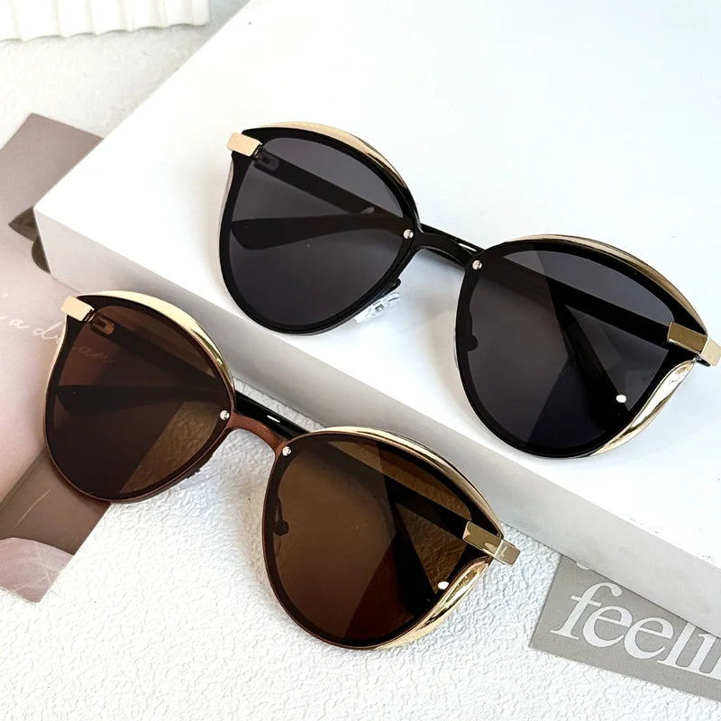 Lunettes de Soleil Femme Polarisées Rondes – Élégance Luxe