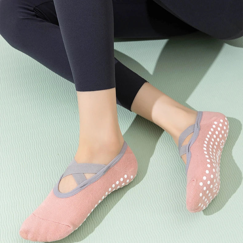 Chaussettes Antidérapantes Femme – Yoga, Pilates & Fitness