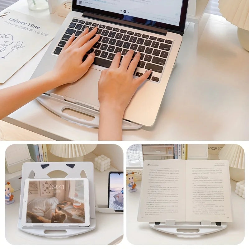 Support PC Portable Pliable – Léger & Ventilé (Plastique)
