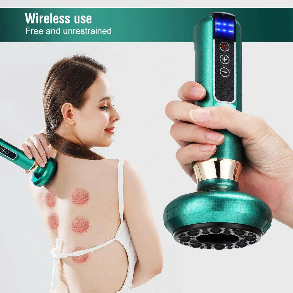 Appareil de Massage 3-en-1 – Ventouse, Chauffage & Gua Sha