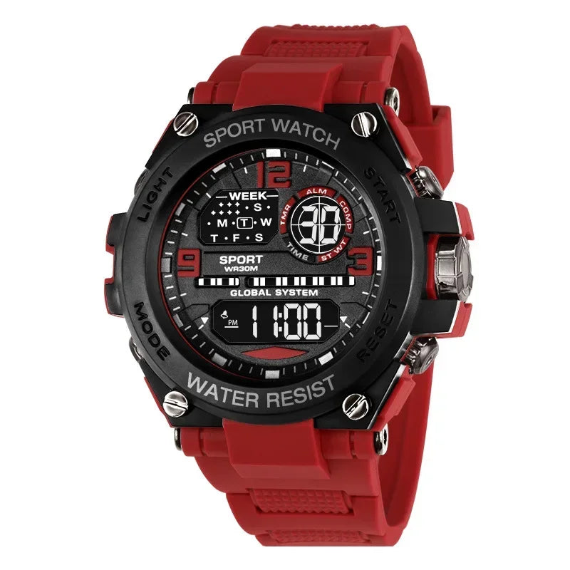 Montre Sport Homme Digitale – Étanche 30M & Look Militaire