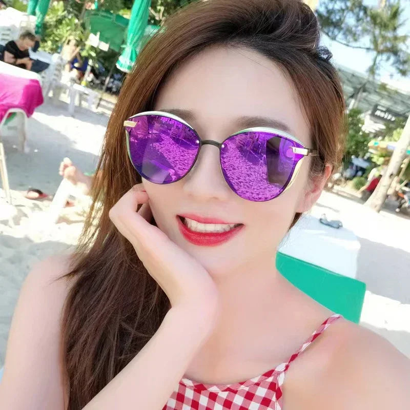 Lunettes de Soleil Femme Polarisées Rondes – Élégance Luxe