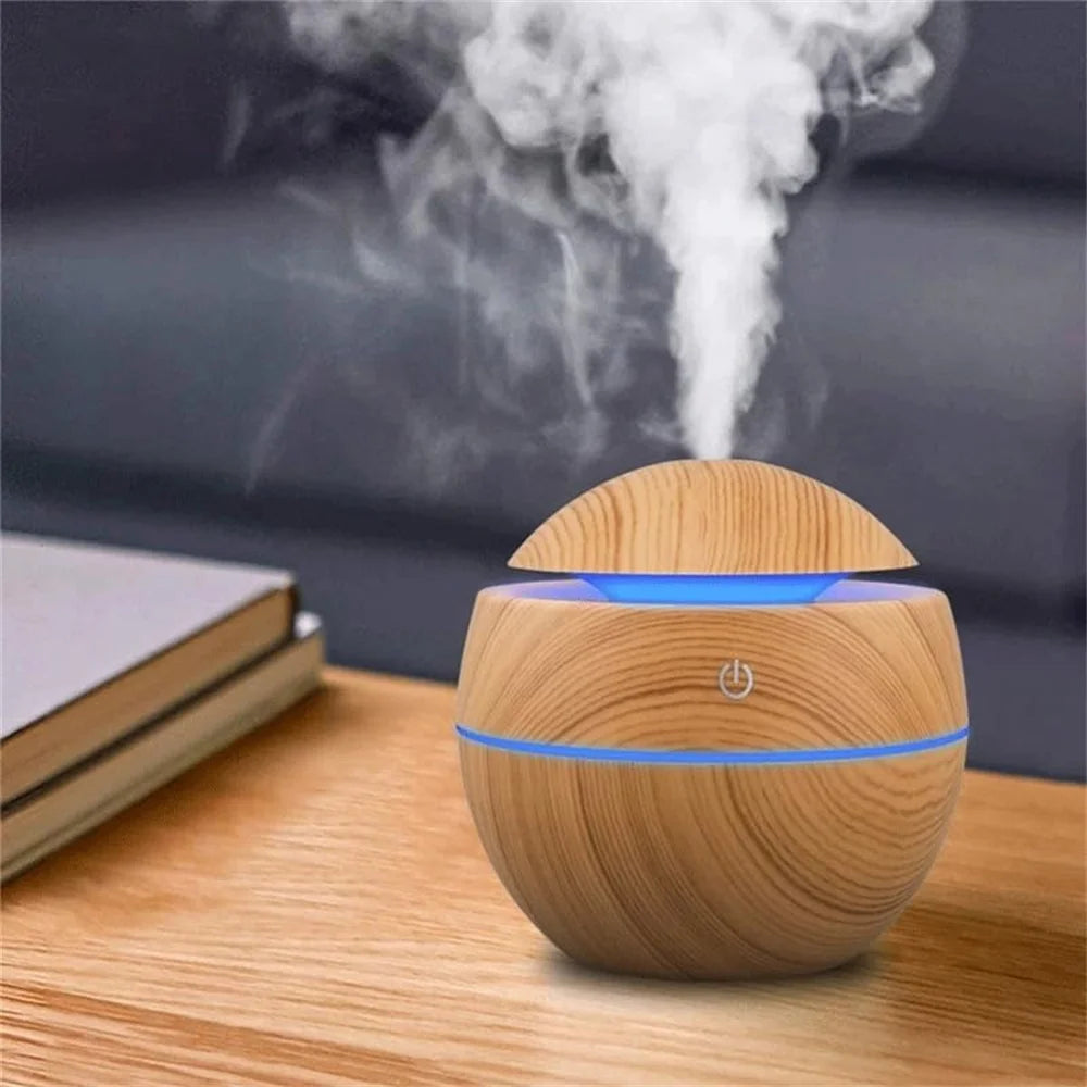 Diffuseur Brume & LED Bois – 200ml USB Silencieux