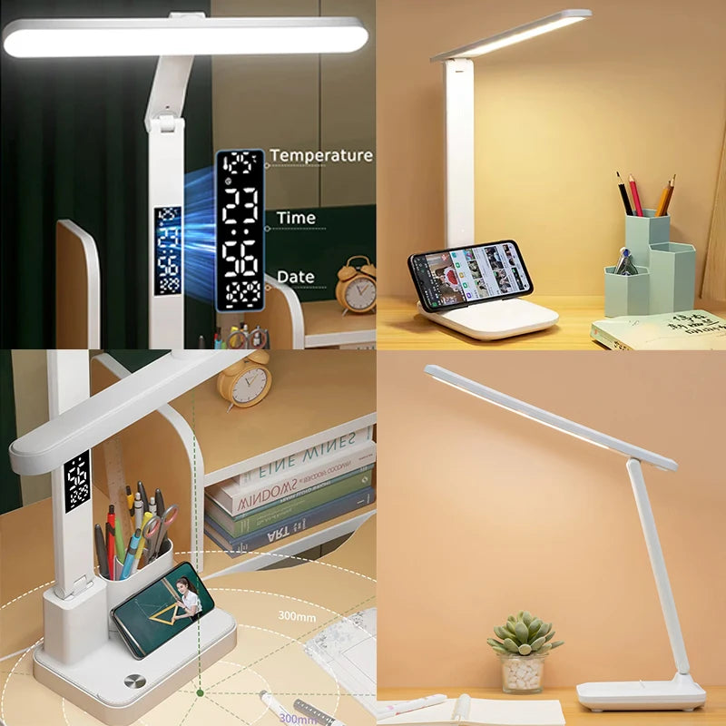 Lampe LED Tactile avec Horloge Intégrée
