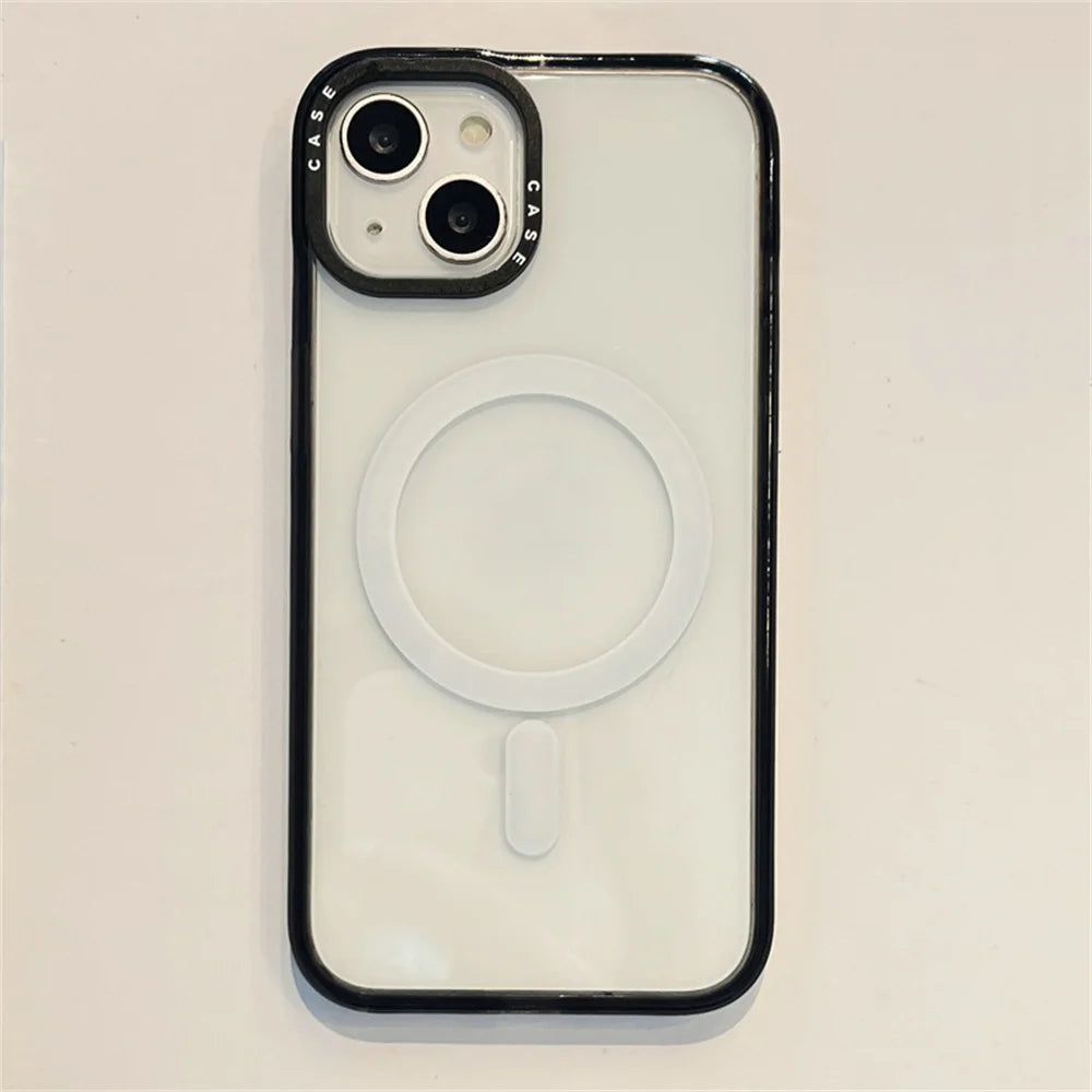 Coque Transparente Magnétique MagSafe pour iPhone 13 à 15 – Pro / Pro Max