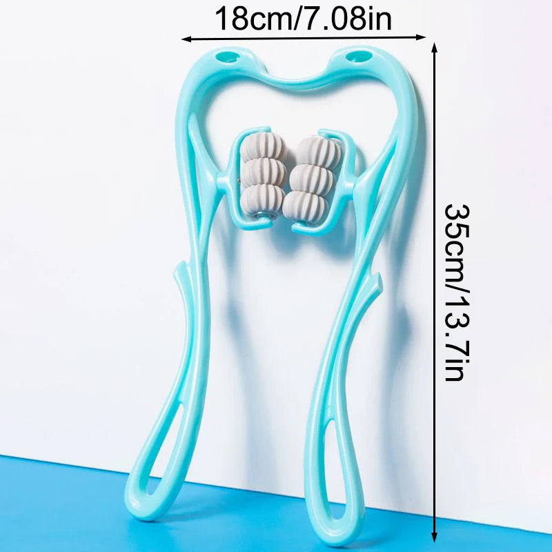 Masseur Cervical Manuel à 6 Roues – Soulagement Cou, Dos & Épaules