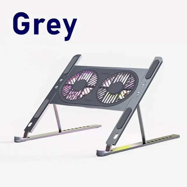 Support Ordinateur Portable Aluminium avec Ventilateur