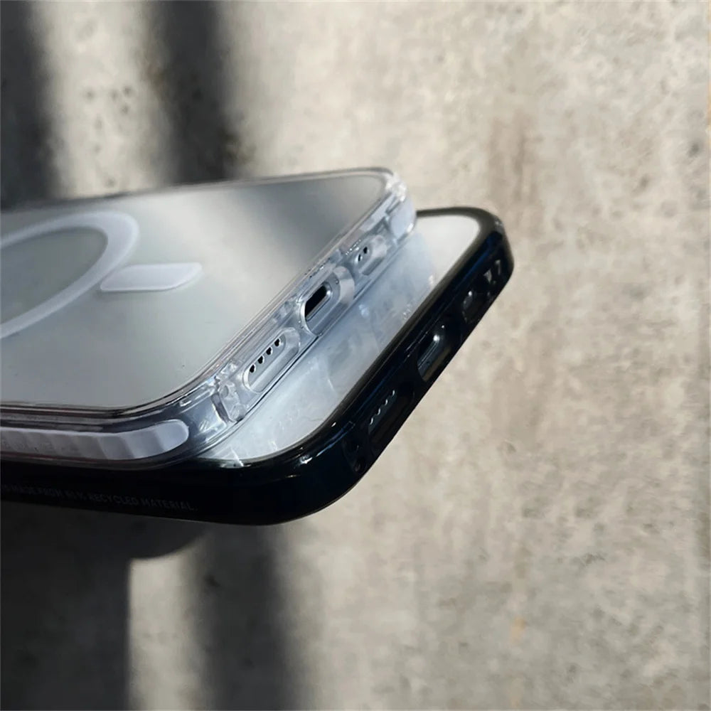 Coque Transparente Magnétique MagSafe pour iPhone 13 à 15 – Pro / Pro Max